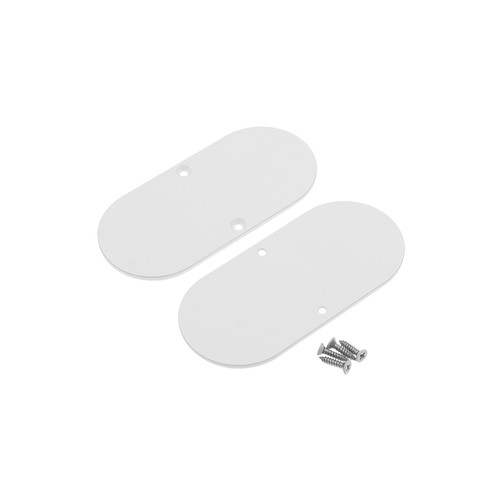 1 stk. Endestykke NAMI23-D9 - Metall, hvitlakkert