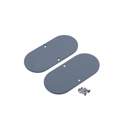 1 stk. Endestykke NAMI23-D9 - Metall, støvet blå lakkert