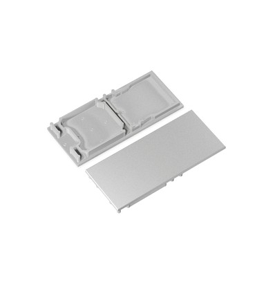 1 stk. Endestykke COMBO30-01A-E9 - Sølvfarget