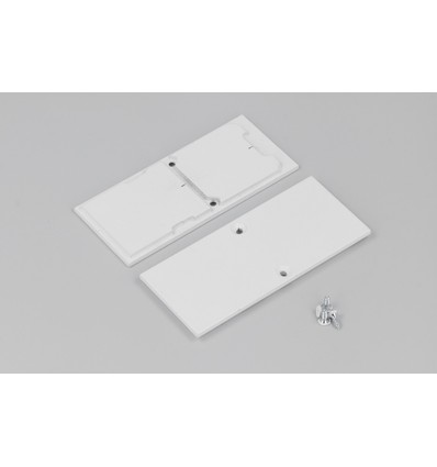 1 stk. Endestykke COMBO30-01A-E9 - Metall, hvit