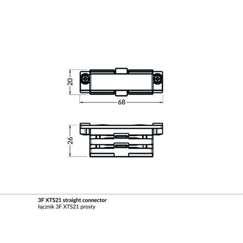 1 stk. PHIL.V2 - endestykke, svart