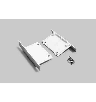 1 stk. Endestykke PHIL RECESSED - Hvit