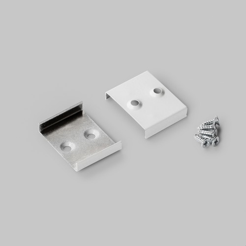 1 stk. Monteringsbeslag W - Forsenket, hvit lakkert