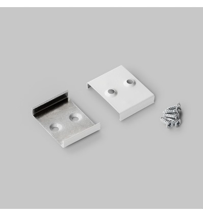 1 stk. Monteringsbeslag W - Forsenket, hvit lakkert