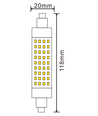 R7S 118mm / 11W LED-pære