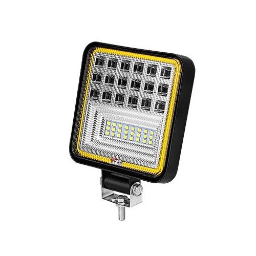 29W LED arbeidslampe - Bil, lastebil, traktor, tilhenger, utrykningskjøretøy, kald hvit + oransje, 10-60V, 30 grader