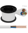 H05VV-F 3G1.5mm² - 100m Hvit Ledning