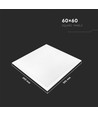 60x60 Casambi LED-panel, 36W - UGR19, hvit kant