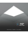 60x60 Casambi LED-panel, 36W - Høyde: 9mm, UGR19, hvit kant