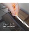 60 LED Stripe Lys 11W - Gul, IP20, 5m/rull