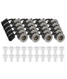 20 stk. innbyggingsspot Inno88 - Inkl. 6W RA97 GU10, børstet aluminium, IP44, godkjent i isolasjon