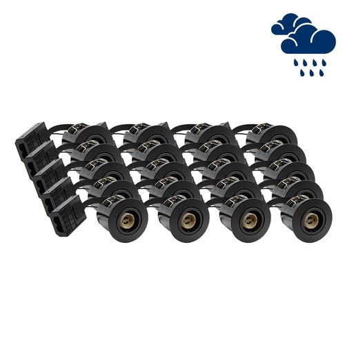 20 stk. GU10 Downlight Inno88 Utendørs - Sort, IP44, godkjent i isolasjon