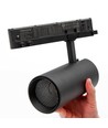 30W 3-faset dimbar RA92 PRO-CCT skinnespot - 120lm/W, sort, justerbar CCT + lysstyrke, 3900lm, flimmerfri