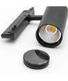 30W 3-faset dimbar RA92 PRO-CCT skinnespot - 120lm/W, sort, justerbar CCT + lysstyrke, 3900lm, flimmerfri
