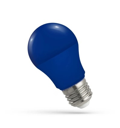 Spectrum 4,9W Blå LED pære - Matt, E27, A50, 230V