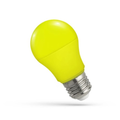 Spectrum 4,9W Gul LED pære - Matt, E27, A50, 230V