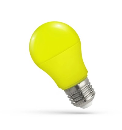 Spectrum 4,9W Gul LED pære - Matt, E27, A50, 230V