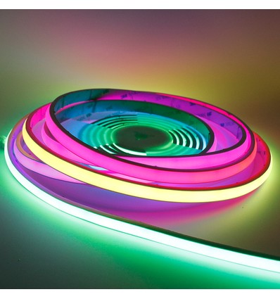 5m 21W/m Neon RGBIC COB LED-strip - 24V DC, IP67, 720 LED pr. meter