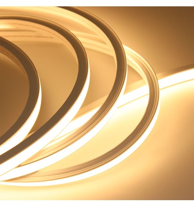 5m 7,5W/m AnyCut Neon Flex 10x10 Varmhvit LED-strip - 12V DC, ingen klippeavstand