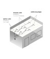 Trebetong/gips LED dimbar Skinnesett 6x60cm - Innfelt, Fjernkontroll dimbar, Akustilight inkl. ledninger og driver