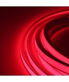5m AnyCut Neon Flex 10x10 Rød LED strip - 8W/m, 12V, Ingen klippeavstand