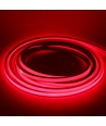 5m AnyCut Neon Flex 10x10 Rød LED strip - 8W/m, 12V, Ingen klippeavstand