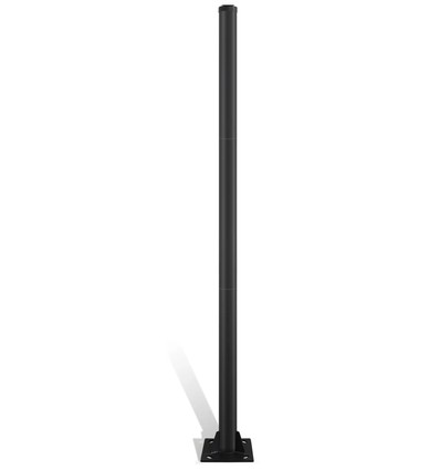 4m Lysmast, Ø60mm - Svart, forlengbar høyde