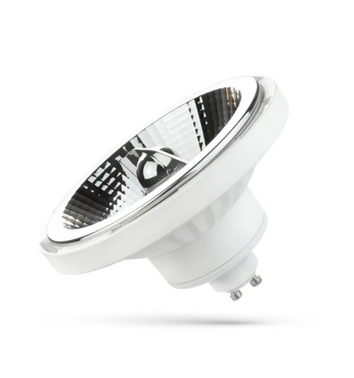 Spectrum 10W hvit LED spot - AR111, dimbar, GU10, 20°, 230v, 3000K