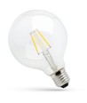 8W E27 LED globepære - Kulltråd, klar, Ø12,5 cm, 230V, Spectrum
