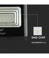 60W solcelle LED lyskaster - 1650lm, IP65, 4000K, sort, inkl. solcellepanel og fjernkontroll
