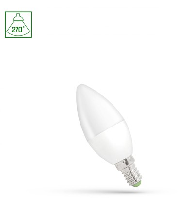 C37 E14 1W - LED kronelyspære, 230V, kald hvit, Spectrum