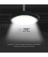 100W LED high bay, 120lm/W - 110 grader, IP65, 6500K, sort finish