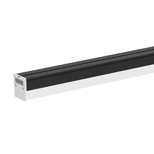 120cm 40W LED lysskinne - 107lm/W, Sort, IP20, IK08, gjennomfortrådet, 4000K