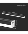 120cm 40W LED lysskinne - 107lm/W, Sort, IP20, IK08, gjennomfortrådet, 4000K