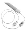 120cm LED armatur m. plugg og bryter - 36W, 230V, 2m kabel + stikkontakt, på/av, IP65
