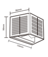 Solcelle vegglampe - IP54, sort, opp/ned, justerbar spredning, skumringssensor