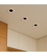 12W Blendefri RA90 CCT Downlight Ø86mm - 3 lysfarger, hvit front, Hull: Ø75mm, Honeycomb