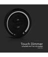 Touch dimmer til LED strips, sort - Trådløs, batteridrevet, til 12V/24V, veggmontert