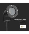 GU10 hagebelysning med spyd - aluminium hus, svart, IP65