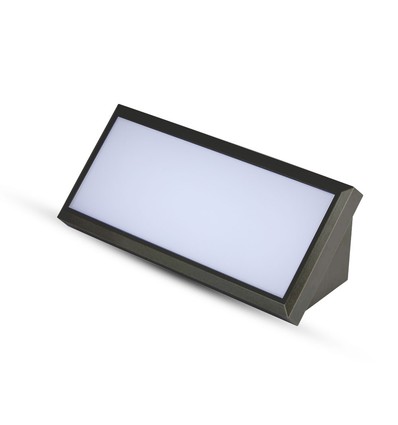 12W LED vegglampe - IP65, 1250lm, 110 grader, utendørs, grå/sort kropp