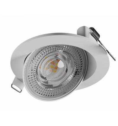6,5W Ø8,2cm MOBILO LED downlight - 130lm/W, CCT, 36° justerbar, hvit kant