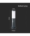 Pullertlampe med PIR-sensor E27 - Rustfritt stålhus (45 cm), Grå, IP44