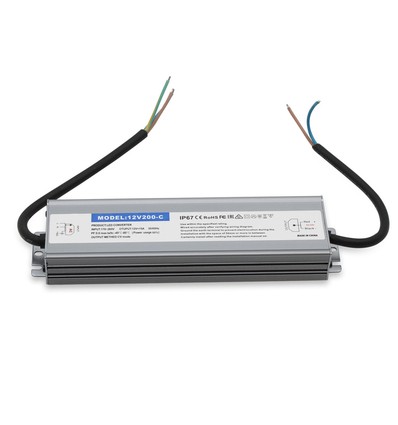 200W strømforsyning - 12V DC, 16,6A, IP67 vanntett