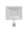50W lyskaster med sensor - IP44, hvit, arbeidslampe, PIR-sensor