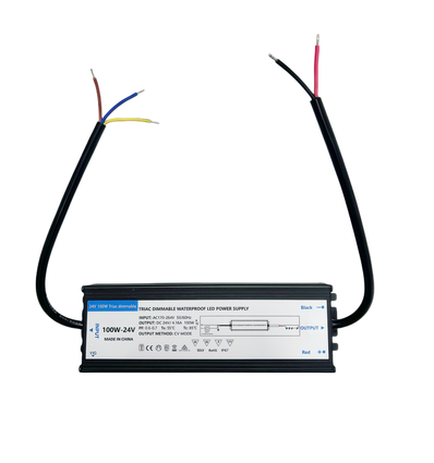100W / 24V DC dimbar strømforsyning - 4.17A, IP67, Triac