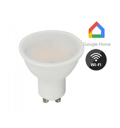 V-Tac 5W Smart Home LED pære - Tuya/Smart Life, Google Home, Amazon Alexa kompatibel, GU10 Spot