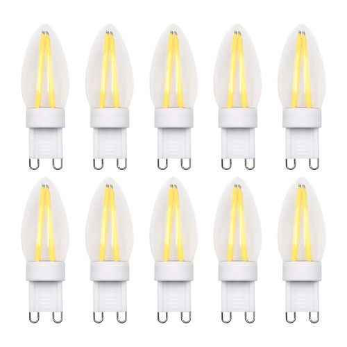 10 stk. G9 dimbar 2W pære - 2700K, Filament LED, 230V