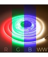 5m 20W/m RGB+WW COB-LED-strip - 24V DC, IP20, 784 LED pr. meter, COB LED