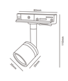 1-faset GU10 skinnespot - Hvit, uten lyskilde, 1F3W