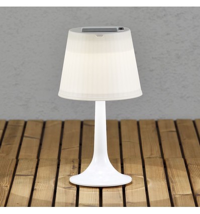 Outlet: Assisi LED Bordlampe Solcelle, IP44 i Hvit - Konstsmide